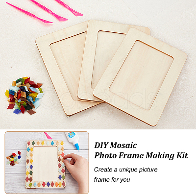 Olycraft DIY Mosaic Photo Frame Making Kit DIY-OC0004-46-1