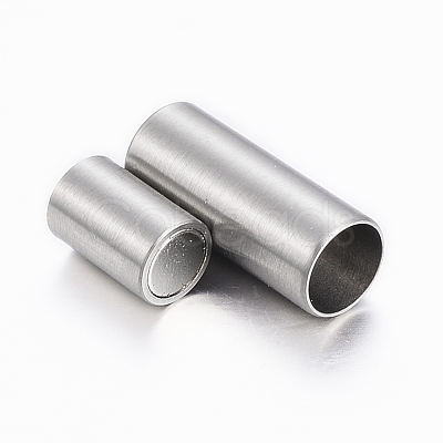 Tarnish Resistant Smooth 304 Stainless Steel Magnetic Clasps with Glue-in Ends STAS-G179-36P-5mm-1