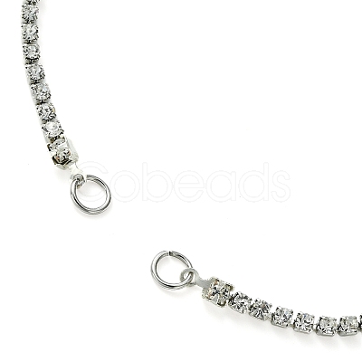 Iron Rhinestone Strass Chains Bracelet Makings AJEW-JB01170-1