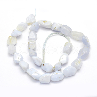 Natural Blue Lace Agate Beads Strands G-K202-02-1