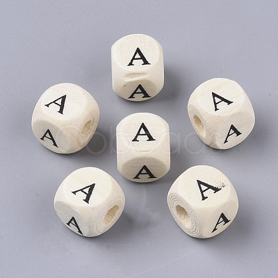 Printed Natural Schima Wood Beads WOOD-TAC0005-29A-01A-1