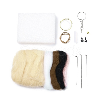 Cat Keychain Needle Felting Kit DIY-P062-02-1