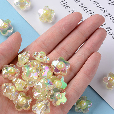 Transparent Acrylic Beads TACR-S152-09B-07-1