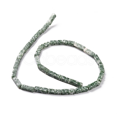 Natural Green Spot Jasper Beads Strands G-G837-24-1