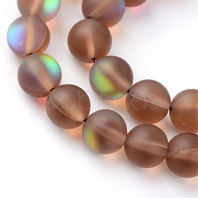 Synthetic Moonstone Beads Strands G-R375-6mm-A05-1