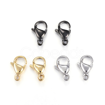 304 Stainless Steel Lobster Claw Clasps X-STAS-H353-B-02-1