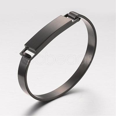 304 Stainless Steel ID Bangles BJEW-K105-01MB-1