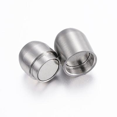 Tarnish Resistant 304 Stainless Steel Magnetic Clasps with Glue-in Ends STAS-P166-26P-1