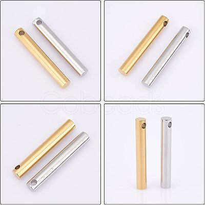 Unicraftale 8Pcs 2 Colors Ion Plating(IP) 304 Stainless Steel Charms STAS-UN0037-16-1