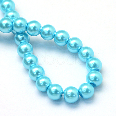 Baking Painted Glass Pearl Bead Strands X-HY-Q003-5mm-48-1