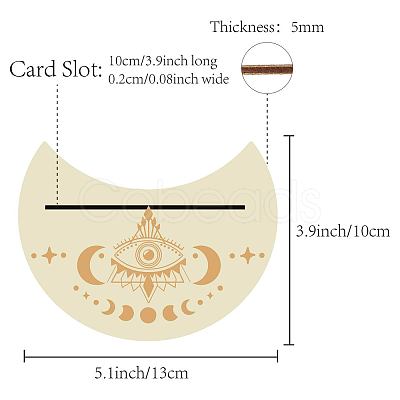 Natural Wood Card Stand for Tarot DJEW-WH0034-01J-1