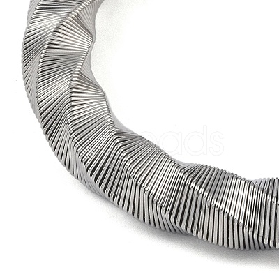 Non-Tarnish 304 Stainless Steel Twisted Bangles for Women BJEW-G706-01A-P-1