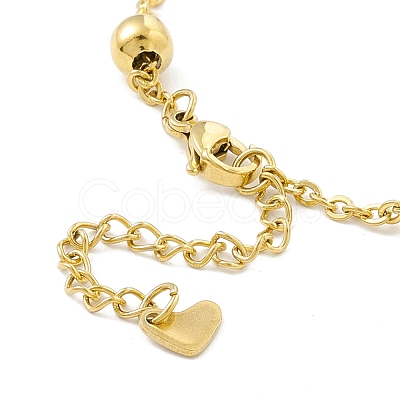 PVD Vacuum Plating 304 Stainless Steel Satellite Chains Anklet for Women STAS-E001-25G-1