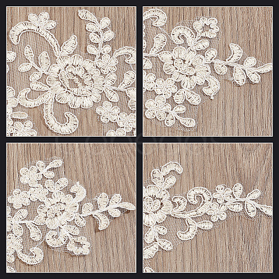 Flower Organgza Polyester Embroidery Ornament Accessories DIY-WH0297-21A-1