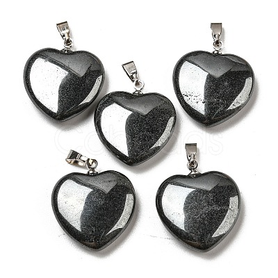 Synthetic Non-magnetic Hematite Pendants G-G956-B70-FF-1