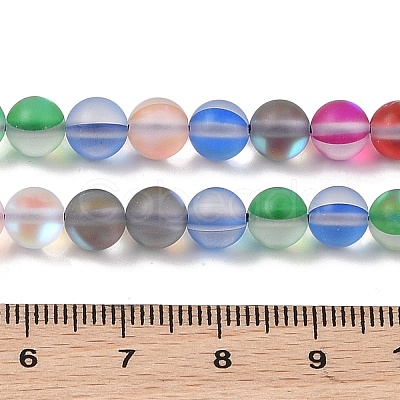 Electroplated Synthetic Moonstone Beads Strands G-C131-B01-01-1