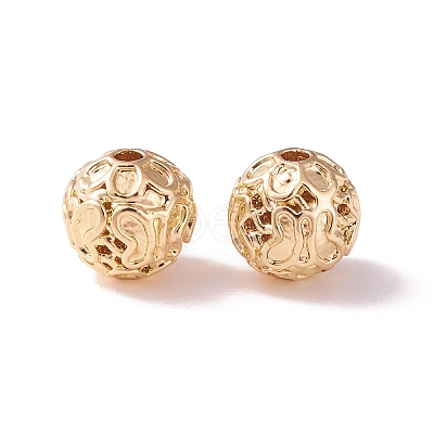 Brass Hollow Beads KK-P226-33CG-1