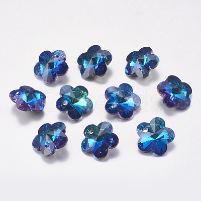 Faceted Glass Rhinestone Charms RGLA-F055-8x8-001BB-1