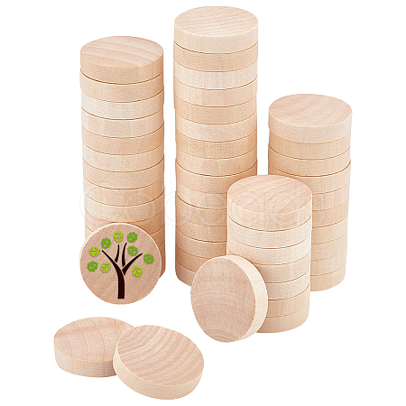 Unfinished Schima Wooden Round Pieces WOOD-WH0027-73-1