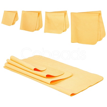 CHGCRAFT 24Pcs 4 Style Suede Fiber Glasses Cleaning Cloth AJEW-CA0001-78-1