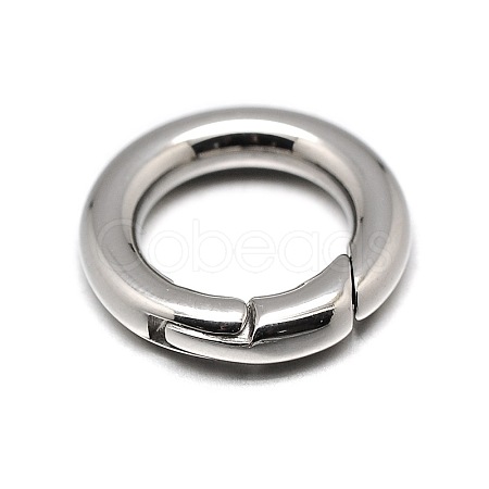 Tarnish Resistant 304 Stainless Steel Spring Gate Rings STAS-G039-B-1