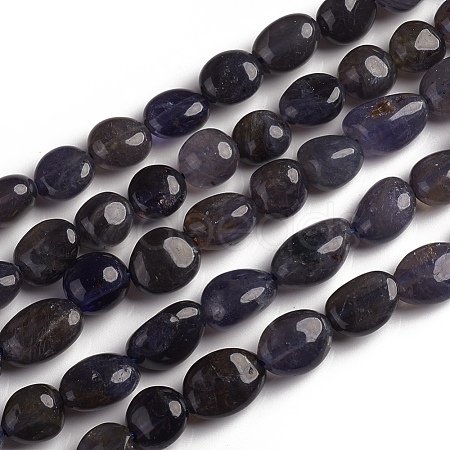 Natural Iolite Beads Strands X-G-D0002-D74-1