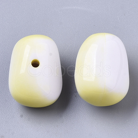 Two Tone Opaque Acrylic Beads SACR-S300-35-1