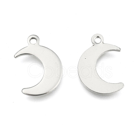 Crescent Moon Stainless Steel Charms Pendants STAS-Q168-06-1
