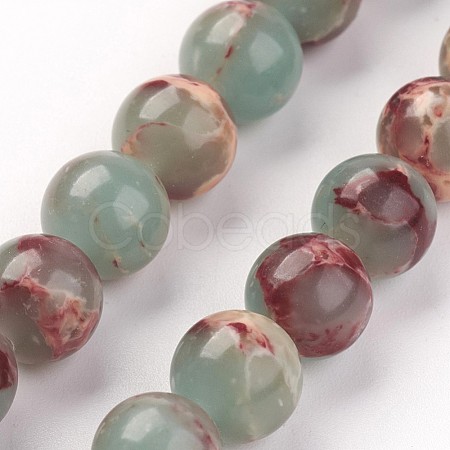 Synthetic Shoushan Stone Beads Strands X-G-N0311-01B-8mm-1