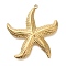 Ion Plating(IP) 304 Stainless Steel Pendants, Starfish Charm, Real 18K Gold Plated, 33.5x31.5x2.8mm, Hole: 1.4mm