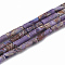 Natural Imperial Jasper Beads Strands, Dyed, Column, Blue Violet, 12~13x4~4.5mm, Hole: 1~1.2mm, about 30pcs/strand, 15.9 inch