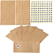 CRASPIRE 100Pcs Kraft Paper Envelopes, with Polka Dot Paper Number 1~100 Stickers, BurlyWood, 113x60x0.3mm