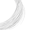 PVC Covered Iron Boning Strips, Wire for Millinery Hat Brims, White, 1mm