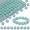 80Pcs Round Silicone Focal Beads, Chewing Beads For Teethers, DIY Nursing Necklaces Making, Mint Cream, 15mm, Hole: 2mm