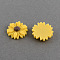 Flatback Hair & Costume Accessories Ornaments Scrapbook Embellishments Resin Flower Daisy Cabochons, Gold, 22x6mm