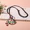 Handmade Lampwork Perfume Essential Oil Bottle Pendant Necklace, Adjustable Braided Cord Necklace, Sweater Necklace for Women, Colorful, 17.72~26.8 inch(45~68cm)