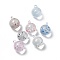 Transparent Acrylic Sphere Pendants, with Dried Flower, Round Charms, Mixed Color, 20x16mm, Hole: 1.8mm, 200pcs/500g