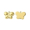 304 Stainless Steel Pendants, Butterfly Charms, Real 14K Gold Plated, 12x15x2.7mm, Hole: 1.4mm