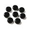 Opaque Acrylic Beads, Flat Round, Black, 10x5mm, Hole: 1.8mm, about 1500pcs/500g