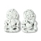 Natural Howlite Big Pendants, Monkey, 50~51x31~31.5x7~9mm, Hole: 1.6~1.8mm