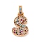 Brass Micro Pave Cubic Zirconia Pendants, Real 18K Gold Plated, Colorful, Letter S, 18.5~24x12.5~25.5x5~5.5mm, Hole: 5x3mm