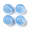 Resin European Beads, Large Hole Beads, Imitation Cat Eye, Rondelle, Cornflower Blue, 13.5x7.5mm, Hole: 5mm