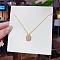 Titanium Steel Cable Chain Necklaces, Rhinestone Pendant Necklaces, Clover, 8.27~19.69 inch(21~50cm)