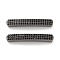 Rack Plating Brass Micro Pave Cubic Zirconia Beads, Cadmium Free & Lead Free, Long-Lasting Plated, Rectangle, Black, Black, 5x37x5mm, Hole: 1.8mm