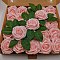 Cloth Artificial Rose, for Wedding Aisle Centerpieces Table Confetti Party Favors Home Decoration, Pink, 80mm, 50pcs/box