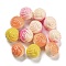 Baking Painted ABS Plastic Beads, Flower, Dyed, Mixed Color, 16x14.5mm, Hole: 1.8mm