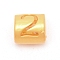 Alloy Beads, Column with Hollow Number, Matte Gold Color, Number, 6.5x6mm, Hole: 3.3mm