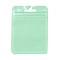 Rectangle Plastic Zip Lock Gift Bags, with Transparence Windows Resealable Bags, Aquamarine, 10x7.5x0.15cm, Unilateral Thickness: 2.5 Mil(0.065mm)