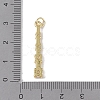 Rack Plating Brass Micro Pave CLear Cubic Zirconia Pendants KK-E110-13G-3