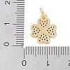 Rack Plating Brass Micro Pave Clear Cubic Zirconia Charms KK-Z060-13G-3